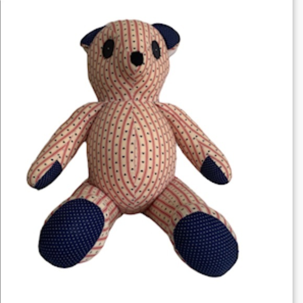 Hand Sewn Vintage Stuffed Teddy Bear no rips‎